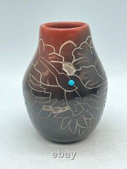 Native American Santa Clara Pottery vase Eric Tafoya