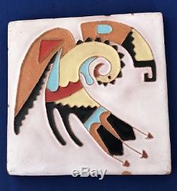 Native American Santa Clara Pueblo Artist Pablita Velarde Clay Tile 6x6x1/2