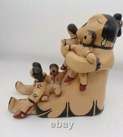 Native American Santo Domingo Pueblo Art Pottery STORYTELLER by LOVATO