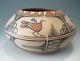 Native American Santo Domingo Pueblo Pottery Bowl with Parrots by Robert Tenorio
