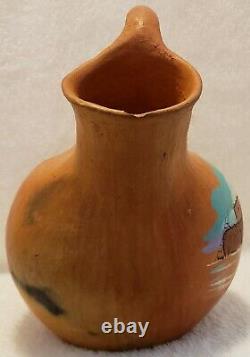 Native American Signed Pottery Oaxacan Wedding Pot Vase C J Prophet Pueblo