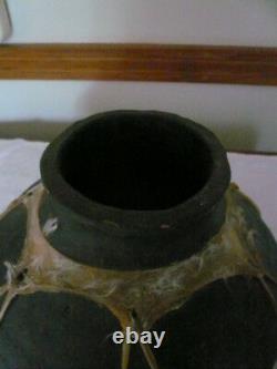 Native American Southwest Rawhide Pot Indian Pottery Vase