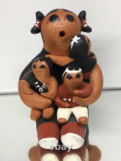 Native American Storyteller Olivia Quintana Cochiti Pueblo Pottery Figurine