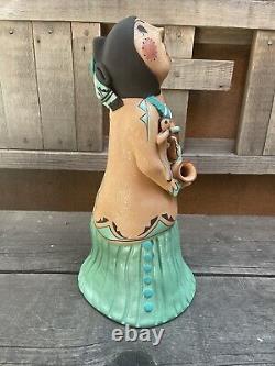 Native American Storyteller Pottery Doll By Jemez Pueblo Artist Joseph Fragua