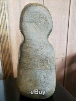 Native American Woodland Culture Human Effigy Carved Hard Stone Pestle/Figure