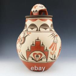 Native American Zia Pottery Jar By Elizabeth & Marcellus Medina