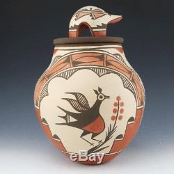 Native American Zia Pottery Jar By Elizabeth Medina