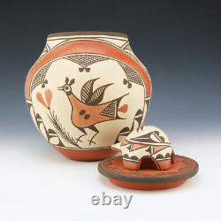 Native American Zia Pottery Jar By Elizabeth Medina