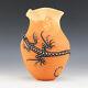Native American Zuni Lizard Pottery Vase By Lorenda Cellicion
