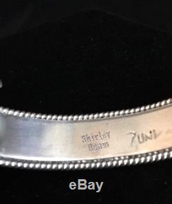 Native American Zuni S Quam Needlepoint Bracelet Signed