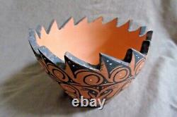 Native American Zuni hand coiled Water bird Pottery Pot by Darla Westika P209