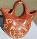Native American pottery V. Tafoya Jemez a Sgraffito wedding vase, hummingbird