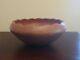 Native American pottery. Vintage bowl scalloped, Micaceous clay, hand coiled