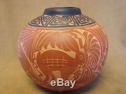 Native Indian Hand Etched Vase by V. Garcia! Native American Pottery