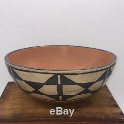 Native american pottery, Santo Domingo bowl, vintage, Dia 10