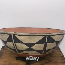 Native american pottery, Santo Domingo bowl, vintage, Dia 10