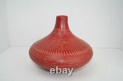 Navajo Ceramic Kokopelli Pottery Vase Signed A Joe Native American Pottery