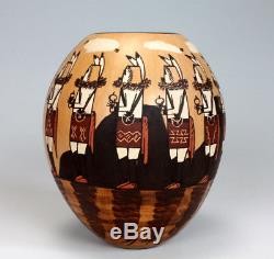 Navajo Native American Indian Pottery Yei Figure Hopi Jar Ida Sahmie