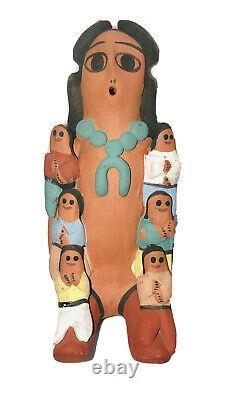 Navajo Storyteller Pueblo Native American Pottery Hand Coiled Southwestern
