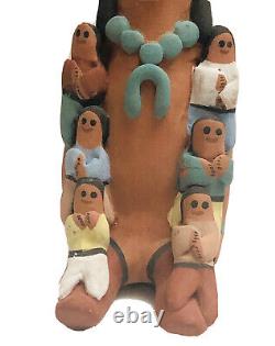 Navajo Storyteller Pueblo Native American Pottery Hand Coiled Southwestern