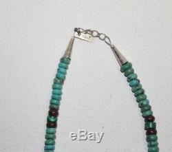 Navajo Tommy Singer sterling turquoise necklace +MOATB 950 Pottery Shard Pendant