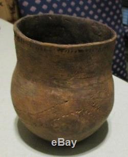 Nice Authentic Pease Brushed Incised with Fingernail Punctate Caddo Pottery