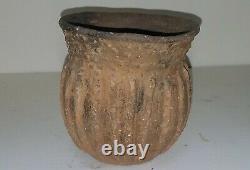Nice Solid Cass Applique Jar Ancient Native American Caddo Indian Pottery withCOA