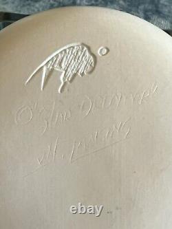 Norman Lansing Star Dreamer Small Etched Seed Pot Signed