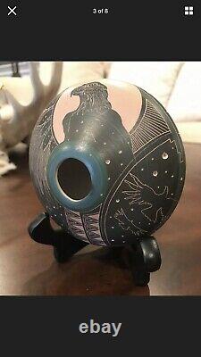 Norman Lansing Ute Eagle Seed Pot Native American-signed