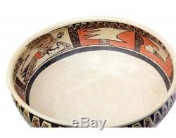 Nyla Sahmie Nampeyo, Hopi Hand Coiled Pottery, Bowl, 15x 5 3/4