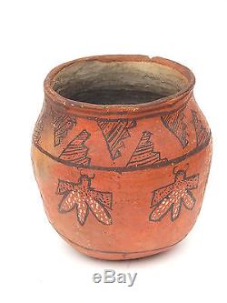 OLD Antique Native American Acoma or Zuni Indian Pueblo Pottery Storage Pot