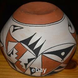 Older Handcoiled Acoma Bowl/unsigned Free Shipping 1960/70's