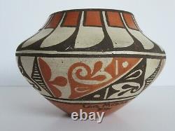 Older Lois Medina ZIA Signed Native American Polychrome Olla Pot Pottery