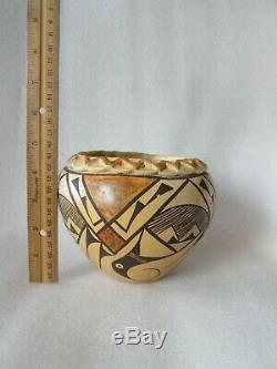 Original Antique 19th C. Native American Pueblo Acoma Pottery Olla New Mexico