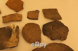 Original Native American Indian Pottery Pieces Decorated Designs