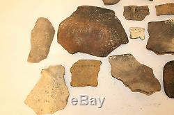 Original Native American Indian Pottery Pieces Decorated Designs