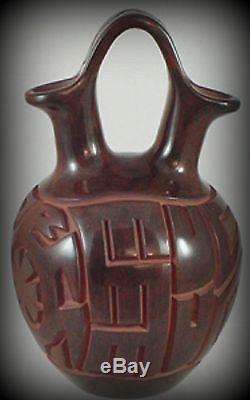 Outstanding Navajo Indian Wedding Vase Pottery Vase by Harrison Begay Jr