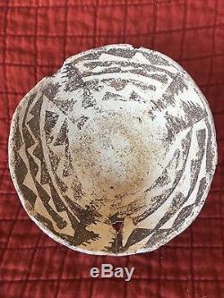 Prehistoric Anasazi Black & White Bowl 1200 A. D