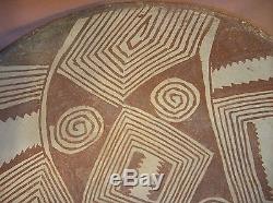 PRE-HISTORIC ANASAZI AMERICAN INDIAN MIMBRES ART POTTERY BOWL withGEOMETRIC LINES