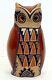 P M GACHUPIN Jemez Pueblo NATIVE AMERICAN Pottery HAND PAINTED Owl Effigy