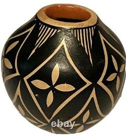 P M Tosa Jemez Native American Vintage Painted Clay Pot