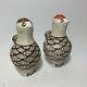 Pair of Acoma Pottery Salt & Pepper Shakers VG! Chickens BIrds Native American