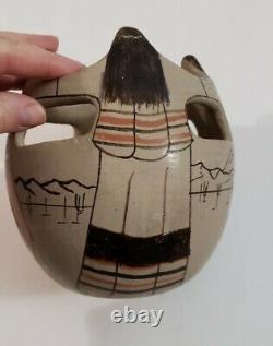 Papago AngeaTohono O'Odham Friendship Bowl Vase Native American Pottery