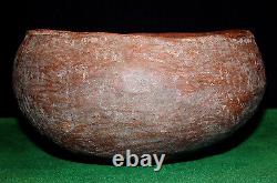 Pre-Columbian Native American Mogollon San Francisco Red Pottery Bowl
