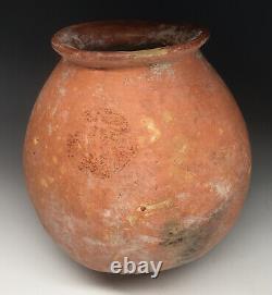 Pre-Historic Native American Salado Red Ware Pottery Round Bottom Jar Redware