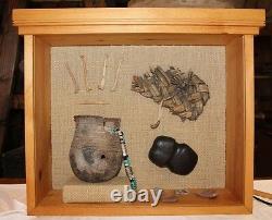 Prehistoric Native American Artifacts (Stone Axe, Pot, Sandle, Pottery Sharde.)