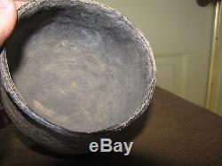 Prehistoric Pottery- Two Grey Hills New Mexico, Round Pot Native American Indian