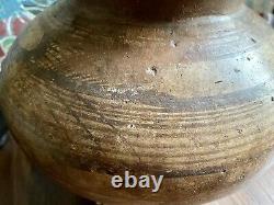 Primitive Native American Earthenware Pottery Vessel From Jalisco