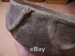 RARE AUTHENTIC BAT EFFIGY MISSISSIPPIAN POTTERY BOWL FROM MISSISSIPPI CO, ARK