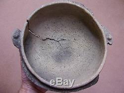 RARE AUTHENTIC TWO-HEADED MISSISSIPPIAN POTTERY BOWL FROM MISSISSIPPI CO, ARK